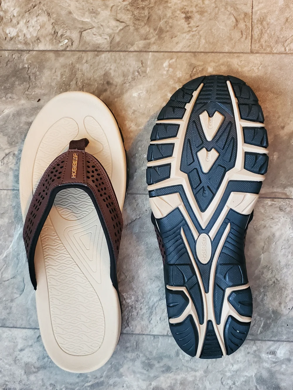 Hobibear Perforated Thong Comfort Strap Flip-Flop Sandals Size 41